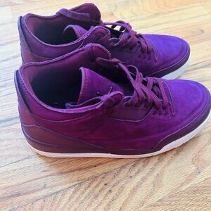 Women's Air Jordan 3 Retro Bordeaux- Excellent Condition - Size 9